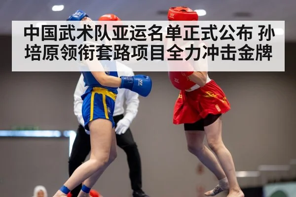 中国武术队亚运名单正式公布 孙培原领衔套路项目全力冲击金牌